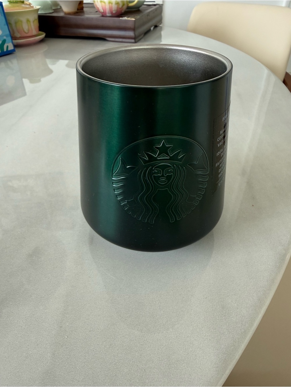 Starbucks Dark Green Stainless Steel Logo Canister